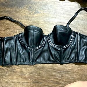 RESERVED for TRADE - 34b leather top
